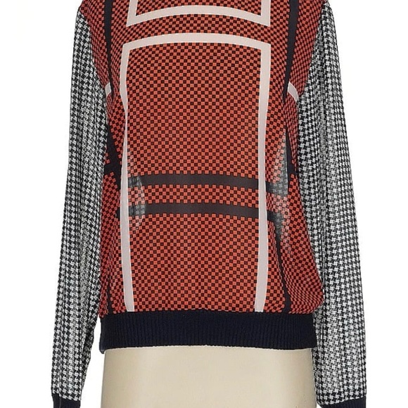 Michael Kors Red and Black Patterned Sweaters with Black and red - Picture 1 of 3